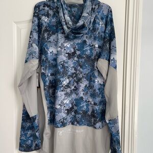 NEW Blue and Gray Camouflage Hoodie NWT